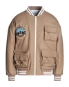 Lc23 Multipocket Wool Varsity Jacket Clothing In Beige
