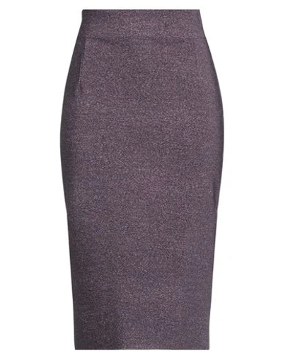 Chiara Boni La Petite Robe Woman Midi Skirt Deep Purple Size 6 Polyamide, Elastane