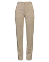 Capalbio Woman Pants Beige Size 6 Cotton, Polyurethane