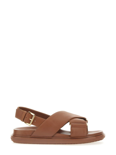 Marni Fussbett Sandal In Brown