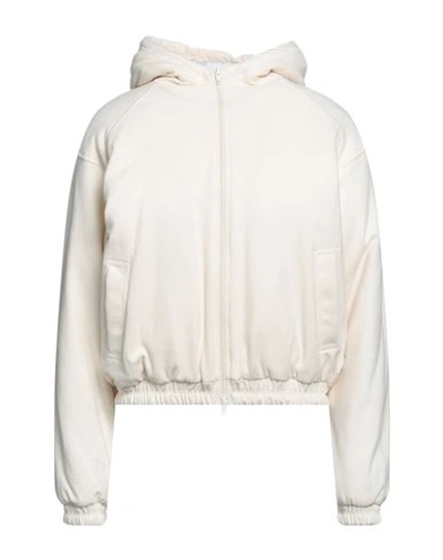 Mauro Grifoni Woman Jacket Cream Size 6 Polyester, Cotton, Elastane In White