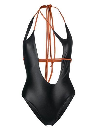 Ottolinger Wrap-around String Swimsuit In Black