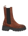 Stele Woman Ankle Boots Brown Size 9 Soft Leather