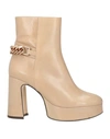 Bruno Premi Woman Ankle Boots Beige Size 11 Soft Leather