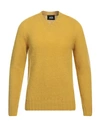 Alpha Studio Man Sweater Ocher Size 40 Wool In Yellow