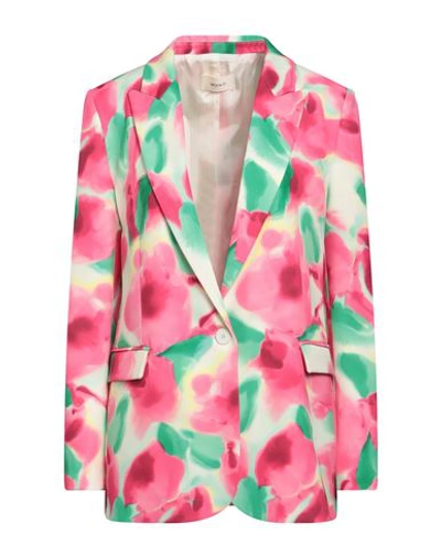 Vicolo Woman Blazer Fuchsia Size Xs Polyester, Elastane In Pink