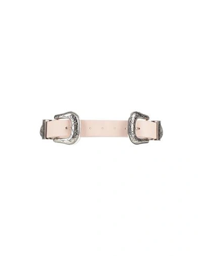 B-low The Belt Woman Belt Light Pink Size L Soft Leather