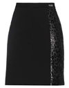 VDP COLLECTION VDP COLLECTION WOMAN MINI SKIRT BLACK SIZE 6 VISCOSE, POLYAMIDE, ELASTANE