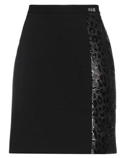Vdp Collection Woman Mini Skirt Black Size 4 Viscose, Polyamide, Elastane