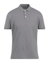Emporio Armani Man Polo Shirt Grey Size Xl Cotton, Elastane