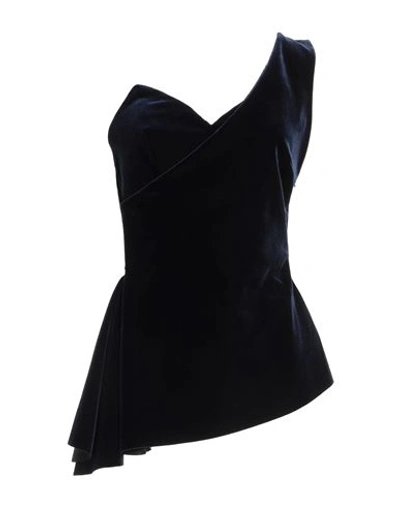 Chiara Boni La Petite Robe Woman Top Midnight Blue Size 6 Polyester, Polyamide, Elastane In Black