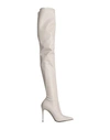 Le Silla Woman Knee Boots Light Grey Size 9.5 Textile Fibers