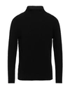 Alpha Studio Man Turtleneck Black Size 40 Merino Wool In Black