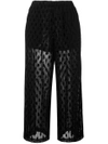 MCQ BY ALEXANDER MCQUEEN CROPPED SHEER TROUSERS,449264RJF2112117323
