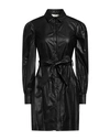 Suoli Woman Short Dress Black Size 8 Polyurethane In Black