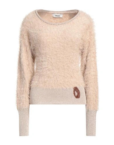 Dimora Woman Sweater Beige Size 4 Polyamide, Viscose, Metallic Fiber