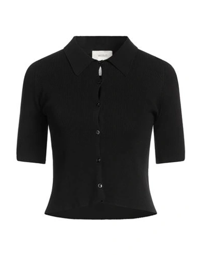 Vicolo Woman Cardigan Black Size Onesize Viscose, Polyester