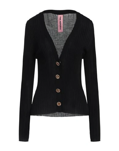 Pink Memories Woman Cardigan Black Size 10 Wool In Black