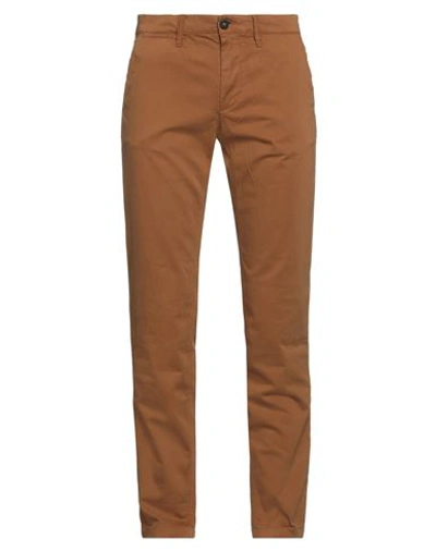 Timberland Man Pants Camel Size 35w-34l Cotton, Elastane In Beige