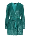 Elisabetta Franchi Woman Mini Dress Turquoise Size 8 Polyester, Plastic In Blue