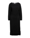Agnona Woman Short Dress Black Size Xl Cashmere