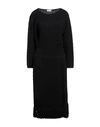 Agnona Woman Short Dress Black Size Xl Cashmere In Black