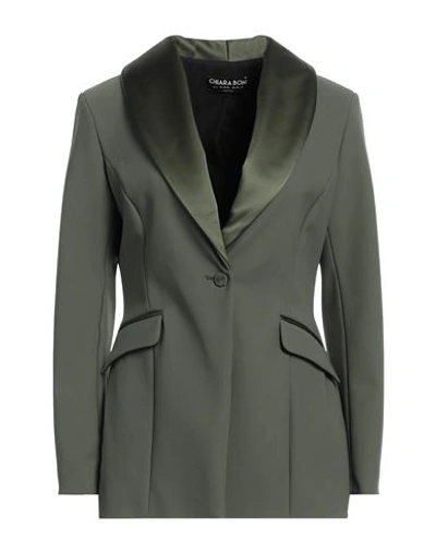 Chiara Boni La Petite Robe Woman Blazer Military Green Size 8 Polyamide, Elastane