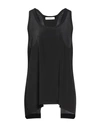 Suoli Woman Top Black Size 6 Acetate, Silk In Black