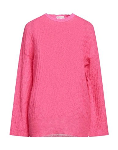 Ballantyne Woman Sweater Fuchsia Size 10 Mohair Wool, Polyamide, Wool In Pink