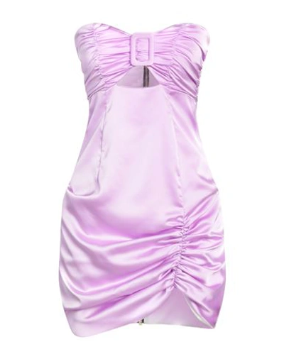 Nineminutes Woman Short Dress Light Purple Size 6 Polyester, Elastane