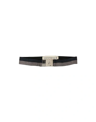 Shirtaporter Woman Belt Blue Size 4 Polyester