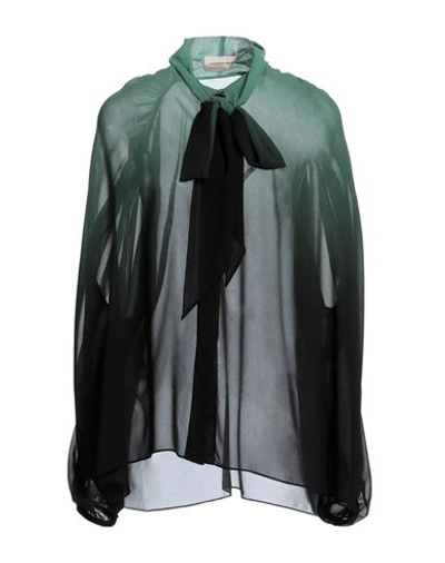 Alexandre Vauthier Woman Blouse Dark Green Size 8 Polyester