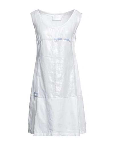 Elisa Cavaletti By Daniela Dallavalle Woman Mini Dress White Size Xxl Linen, Cotton, Elastane