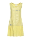 Elisa Cavaletti By Daniela Dallavalle Woman Mini Dress Yellow Size 8 Linen, Cotton, Elastane