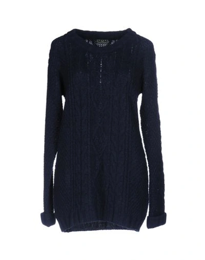 Fred Perry Woman Sweater Midnight Blue Size M Acrylic, Alpaca Wool, Wool