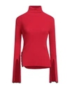 Simona Corsellini Woman Turtleneck Red Size Xs Viscose, Polyester