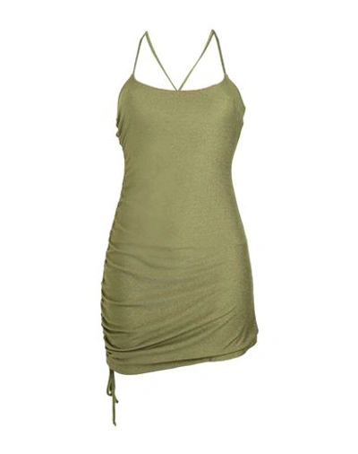 Miss Bikini Luxe Woman Cover-up Green Size 8 Polyamide, Elastane, Metallic Fiber