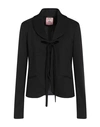 Rose A Pois Rosé A Pois Woman Blazer Black Size 12 Polyester, Viscose, Elastane In Black