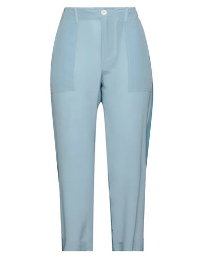 Jejia Woman Pants Sky Blue Size 2 Silk, Cotton