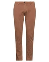 Yan Simmon Man Pants Camel Size 40 Cotton, Elastane In Beige