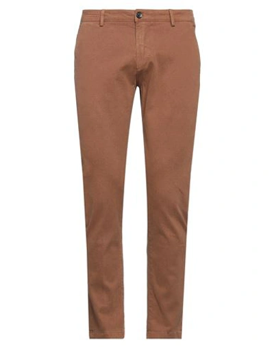 Yan Simmon Man Pants Camel Size 40 Cotton, Elastane In Beige