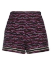 Pho® Firenze Pho Firenze Woman Shorts & Bermuda Shorts Mauve Size M Polyacrylic, Wool, Nylon, Polyester, Metallic In Purple
