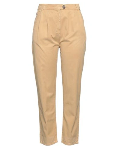 Pepe Jeans Woman Pants Camel Size M Cotton, Lyocell In Beige