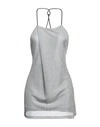 A Better Mistake Woman Top Silver Size 3 Viscose, Metallic Fiber In Silver
