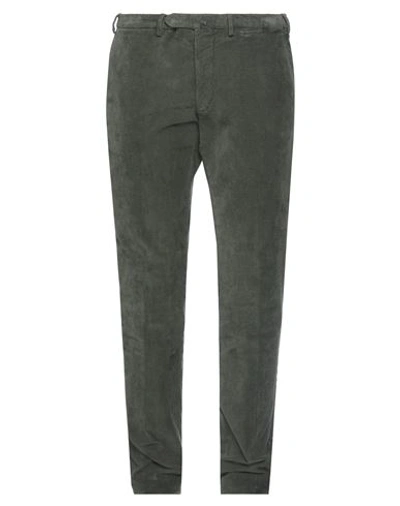 Santaniello Man Pants Dark Green Size 38 Cotton, Elastane In Green