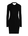 Semicouture Woman Mini Dress Black Size L Viscose, Polyester