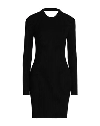 Semicouture Woman Mini Dress Black Size L Viscose, Polyester
