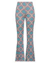 Vicolo Woman Pants Azure Size S Viscose, Metallic Fiber, Cotton, Polyester, Elastane In Blue