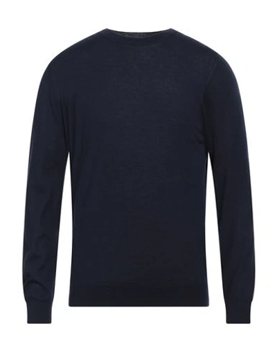 Alpha Studio Man Sweater Midnight Blue Size 46 Cashmere