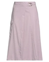 Vicolo Woman Midi Skirt Mauve Size M Polyester, Viscose, Elastane In Purple